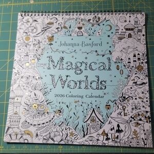 Johanna Basford 2026 Wall Calendar Coloring Book NEW